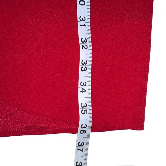 NWT Dress The Population Coby Long Sleeve Cut Out Front Knot Red Dress SMALL - Picture 9 of 9